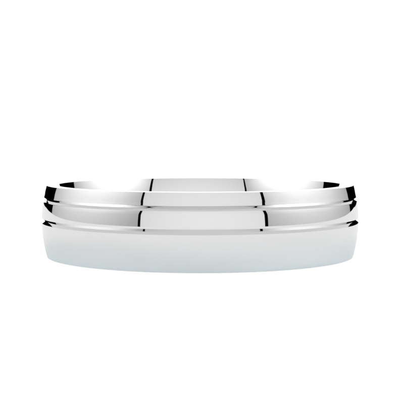 Minimalistyczne obrączki ślubne złoto białe 585